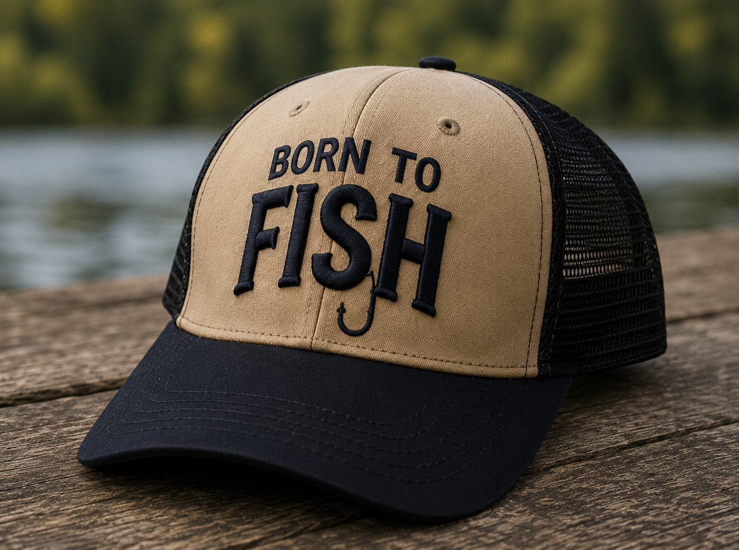 “BORN TO FISH” CAP